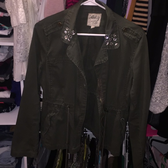 Army green tie jacket - Picture 3 of 3